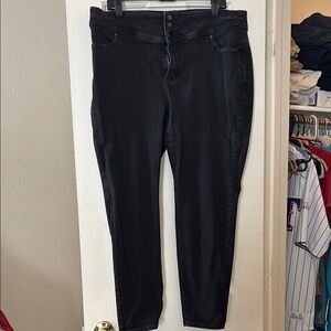 Lane Bryant Black Skinny Jeans Sleek Fit